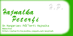 hajnalka peterfi business card